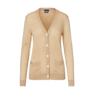 Ralph Lauren Cashmere V-neck Cardigan Sand