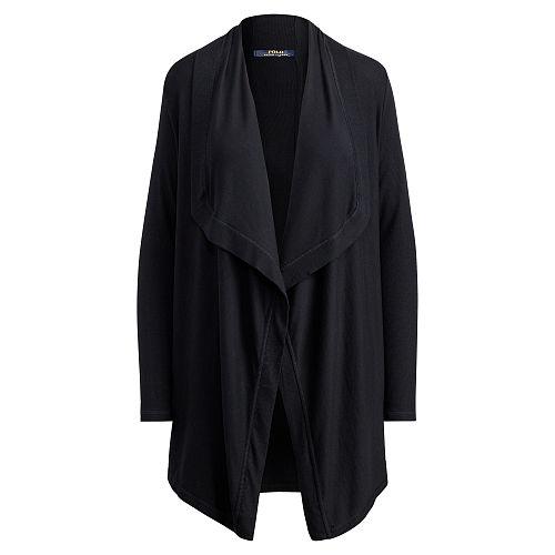 Ralph Lauren Polo Sport Ribbed Drapey Cardigan Black