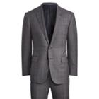 Ralph Lauren Windowpane Wool Sharkskin Suit Grey With Blue Deco