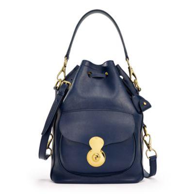 Ralph Lauren Nappa Ricky Drawstring Bag Cadet Blue