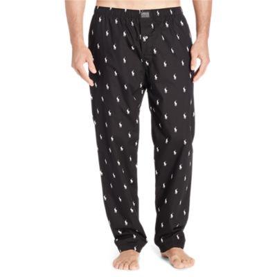 Ralph Lauren Allover Pony Sleep Pant Black/white 2x Big