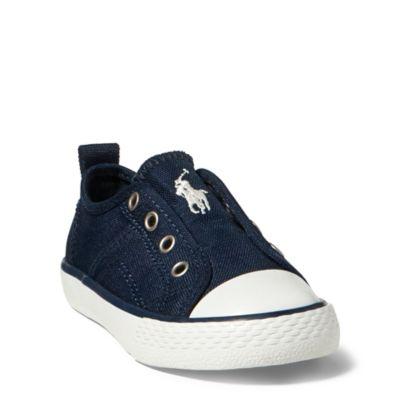 Ralph Lauren Ryland Laceless Sneaker Navy Chambray