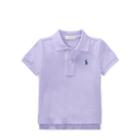 Ralph Lauren Cotton Mesh Polo Shirt Powder Purple 3m