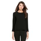 Polo Ralph Lauren Cady Vented-cuff Top Black