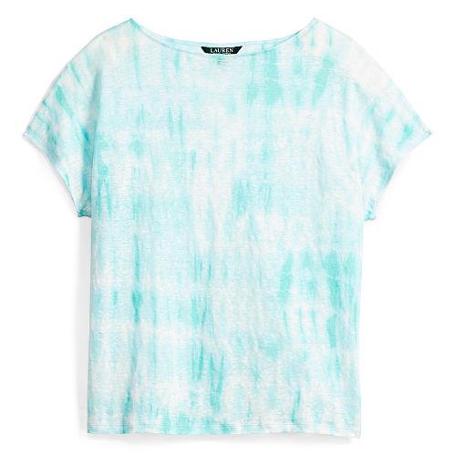 Ralph Lauren Lauren Tie-dye Linen Knit Top Multi