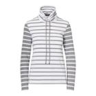 Ralph Lauren Striped Funnelneck Pullover White/grey Hthr