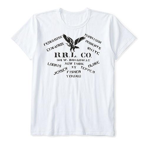 Ralph Lauren Rrl Cotton Jersey Graphic T-shirt White
