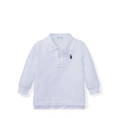 Ralph Lauren Cotton Mesh Polo Shirt White 12m