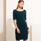 Ralph Lauren Lauren Knit Ballet-neck Dress Green
