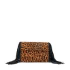 Polo Ralph Lauren Leopard-print Haircalf Clutch Black Multi