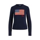 Ralph Lauren Flag Cotton Crewneck Sweater Hunter Navy