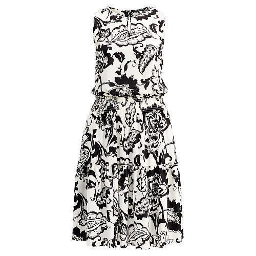 Ralph Lauren Lauren Woman Floral-print Keyhole Dress Pearl/black