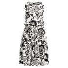 Ralph Lauren Lauren Woman Floral-print Keyhole Dress Pearl/black