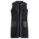 Ralph Lauren Lauren Woman Faux Leather-trim Vest