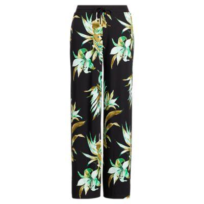 Ralph Lauren Print Jersey Wide-leg Pant Black Multi