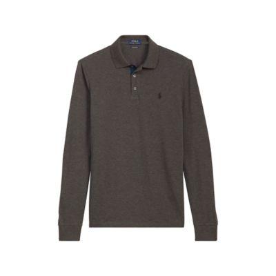 Ralph Lauren Custom Slim Fit Mesh Polo Windsor Heather