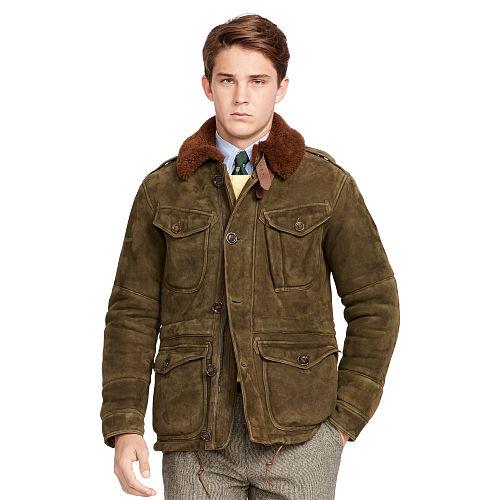 Polo Ralph Lauren Shearling Combat Jacket Hunter Olive