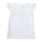 Ralph Lauren Cotton Flutter-sleeve Tee White 12m