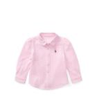 Ralph Lauren Cotton Oxford Shirt Carmel Pink/white 3m