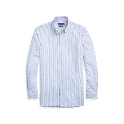 Ralph Lauren Classic Fit Striped Shirt Azure Blue/white 5x Big