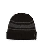 Ralph Lauren Rugby-stripe Wool-cashmere Hat Black/charcoal
