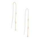 Ralph Lauren Threader Crystal Earrings Rose Gold