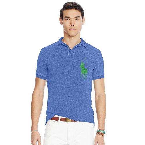 Polo Ralph Lauren Slim Fit Cotton Mesh Polo Scottsdale Blue