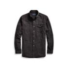 Ralph Lauren Classic Fit Woven Camo Shirt Blackhat Jacquard