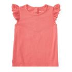Ralph Lauren Cotton Flutter-sleeve Tee Salmon Berry 3m
