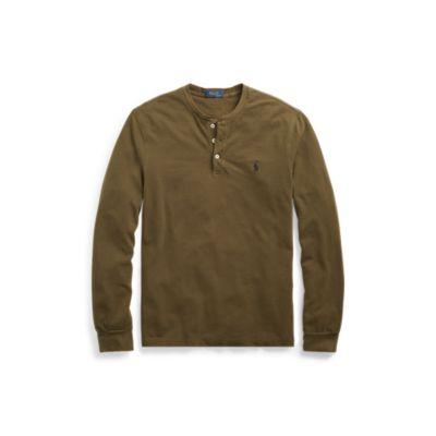 Ralph Lauren Featherweight Mesh Henley Company Olive