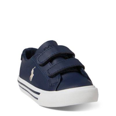 Ralph Lauren Slater Faux-leather Ez Sneaker Navy