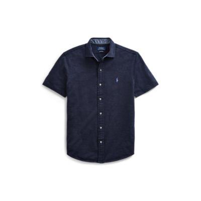Ralph Lauren Custom Slim Fit Mesh Shirt Winter Navy Heather