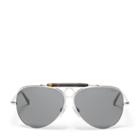 Polo Ralph Lauren Classic Pilot Sunglasses Matte Silver/grey