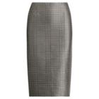 Ralph Lauren Cynthia Glen Plaid Skirt Black/cream