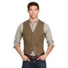 Polo Ralph Lauren Tick-weave Wool Vest Olive Melange