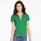 Ralph Lauren Women's Polo Shirt Preppy Green