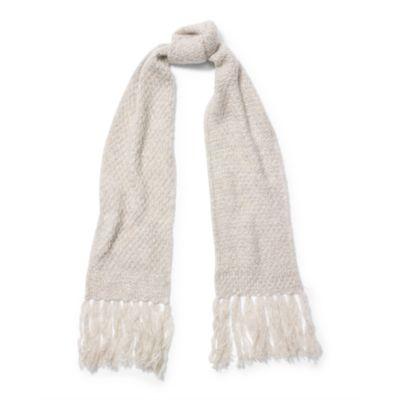 Ralph Lauren Honeycomb Wool-blend Scarf Oatmeal Hthr