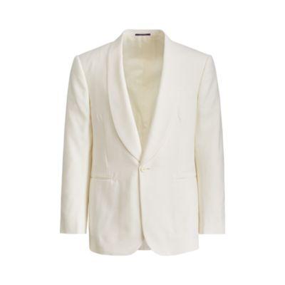 Ralph Lauren Wool Shawl Dinner Jacket Cream