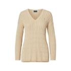 Ralph Lauren Cable-knit Side-slit Sweater Natural