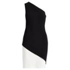 Ralph Lauren Two-tone Crepe Dress Blk/cream