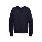 Ralph Lauren Cashmere V-neck Sweater Classic Chairman Navy