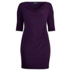 Ralph Lauren Cowlneck Jersey Dress Purple