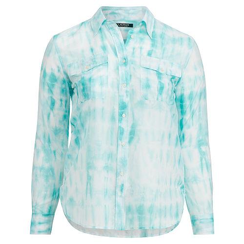 Ralph Lauren Lauren Woman Tie-dye Button-down Shirt Multi