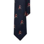 Ralph Lauren Fox Wool-silk Narrow Tie Navy