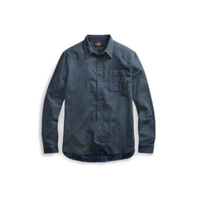 Ralph Lauren Indigo Striped Workshirt Rl 115 Indigo