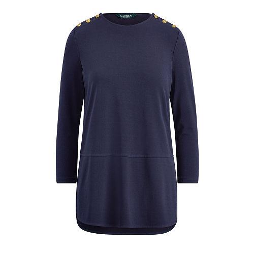 Ralph Lauren Lauren Button-shoulder Jersey Tunic