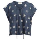 Ralph Lauren Denim & Supply Lace-up Cotton Sweater Blue