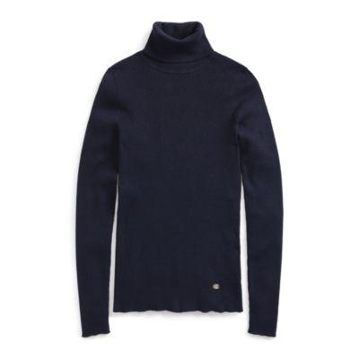 Ralph Lauren Ribbed Turtleneck Sweater Rl Navy