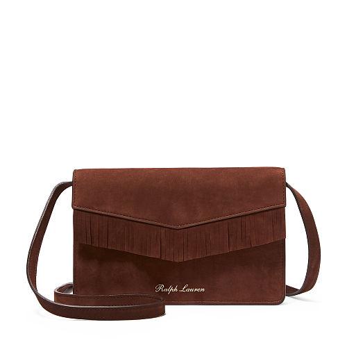 Ralph Lauren Fringed Cross-body Bag Chocolate