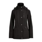 Ralph Lauren Faux Leather-trim Hooded Coat Black